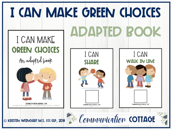 I Can Make Green Choices: Adapted Book