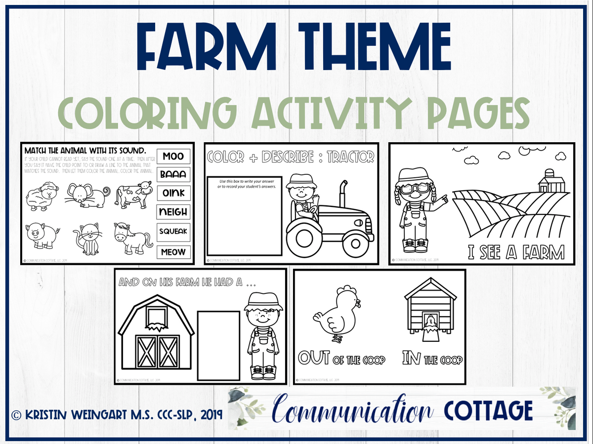 Farm Activity Pages Communication Cottage LLC