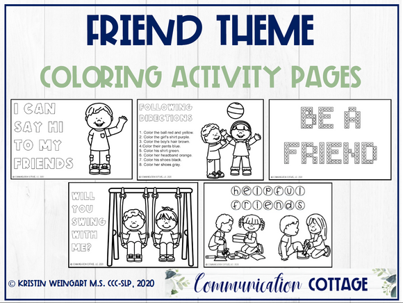 Friend Coloring Pages