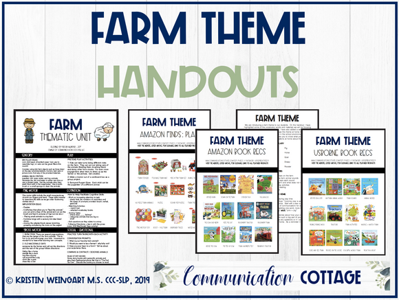 Farm Theme Guide + Handouts