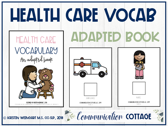 Health Care Vocabulary: Adapted Book