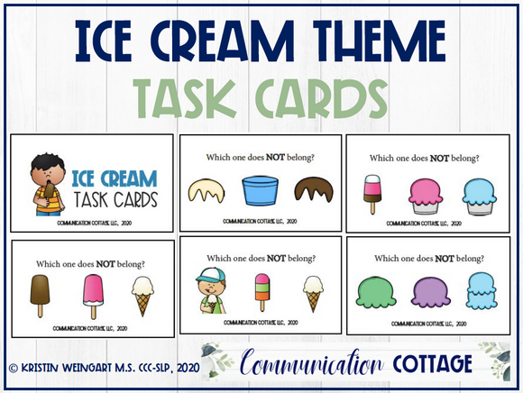 Ice Cream Task Cards