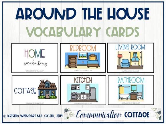 Around the House Vocabulary Cards