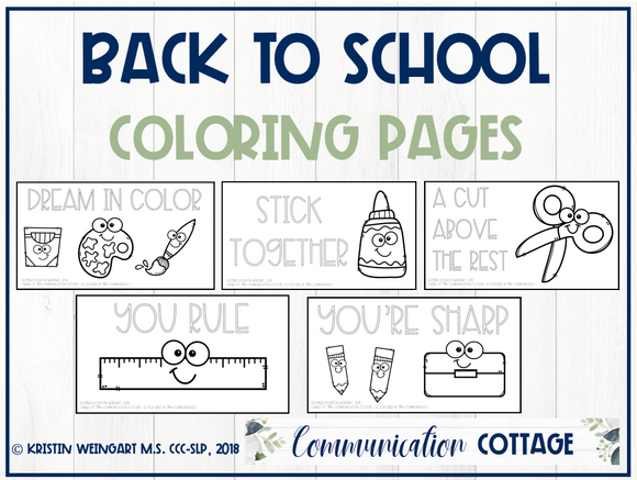 Back to School Coloring Pages