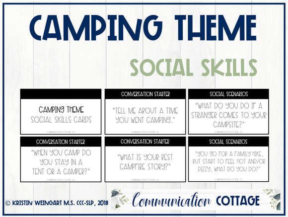 Camping: Social Skills Cards