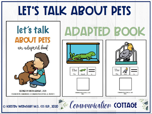 Let's Talk About Pets: Adapted Book