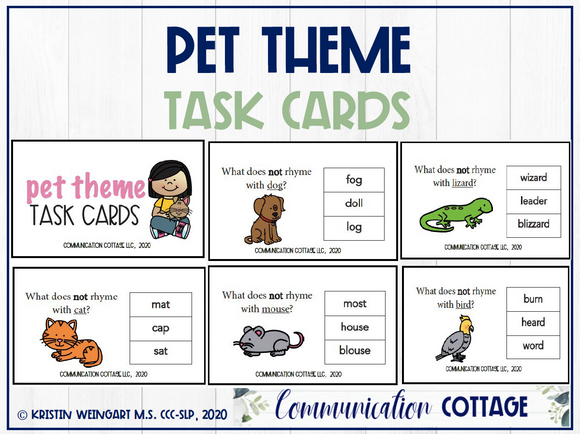Pet Task Cards