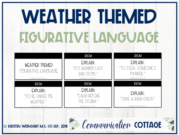Weather Figurative Language Cards