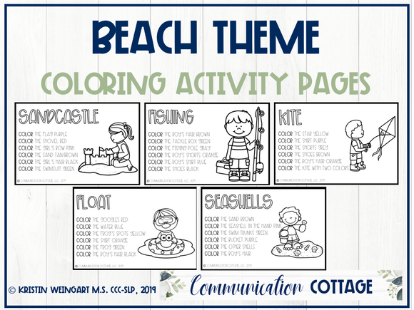 Beach Activity Pages