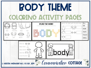 Body Theme Activity Pages