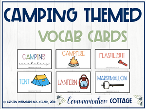 Camping Vocabulary Cards