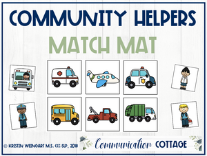 Community Helpers Match Mat