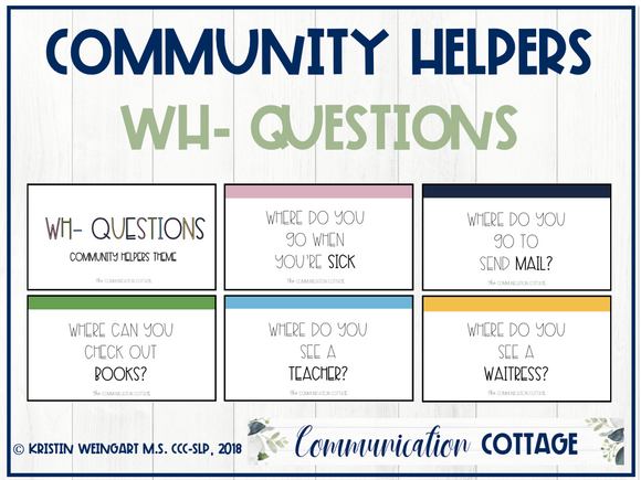 Community Helpers: Wh- Question Cards