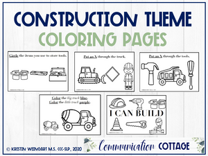 Construction Theme Coloring Pages
