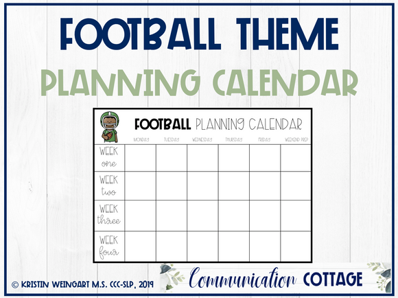 Football Planning Calendar