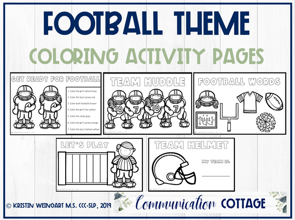 Football Activity Pages