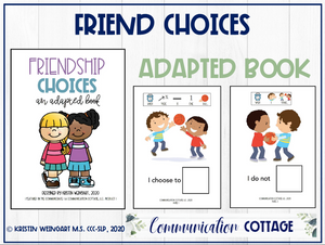 Friend Choices: Adapted Book