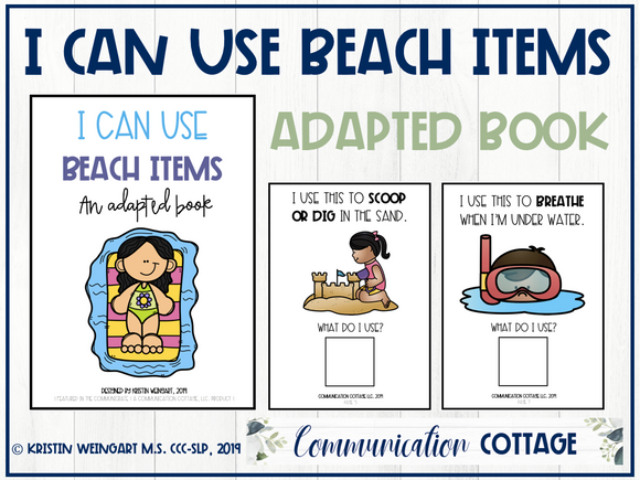 I Can Use Beach Items: Adapted Book