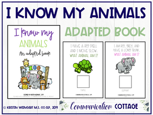 I Know My Animals: Adapted Book