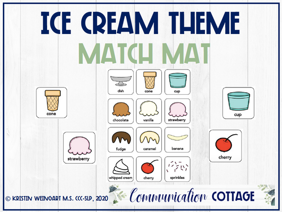 Ice Cream Match Mat