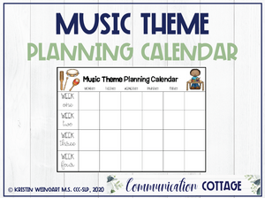 Music Planning Calendar