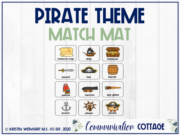 Pirate Theme Match Mat