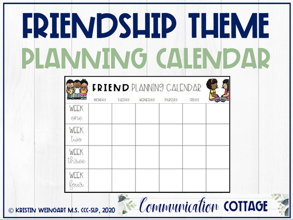 Friend Planning Calendar