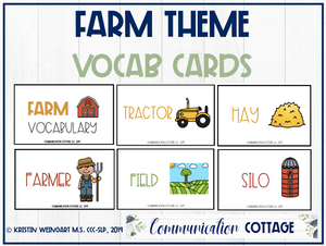 Farm Vocabulary Cards