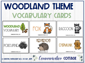 Woodland Vocabulary Cards