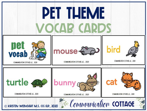 Pet Vocabulary Cards