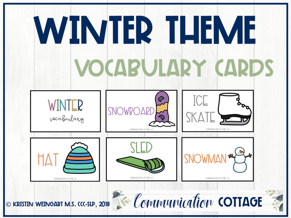 Winter Vocabulary Cards
